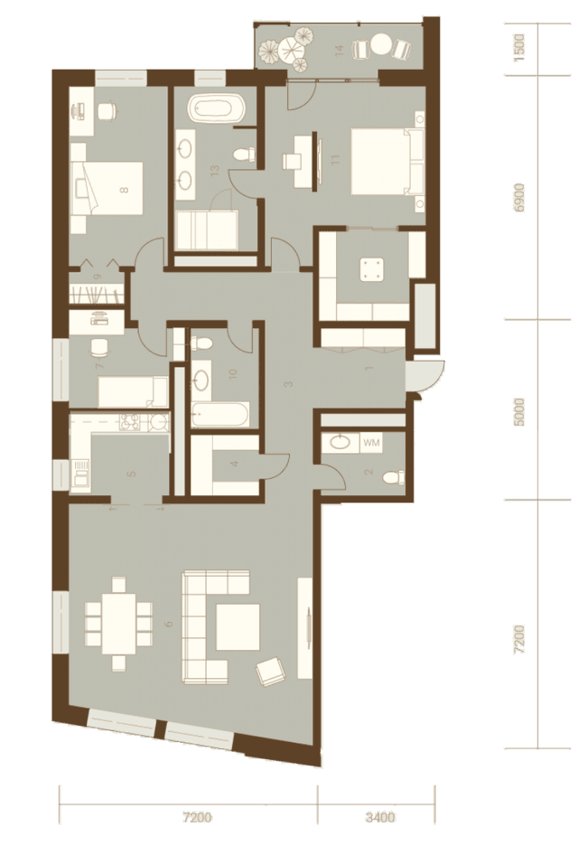 A төрөл 158.4 м²